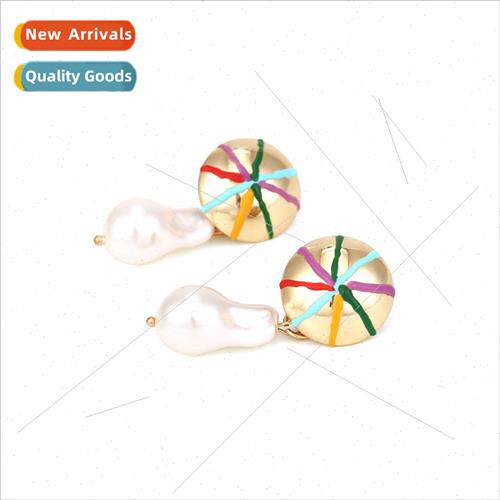 exaggerated temperament retro baroque pearl earrings niche d