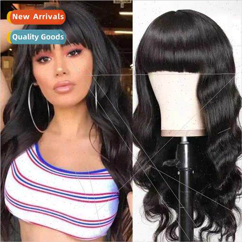 African Water Wave Wig Big Wave Long Curly Hair Bangs Chemic
