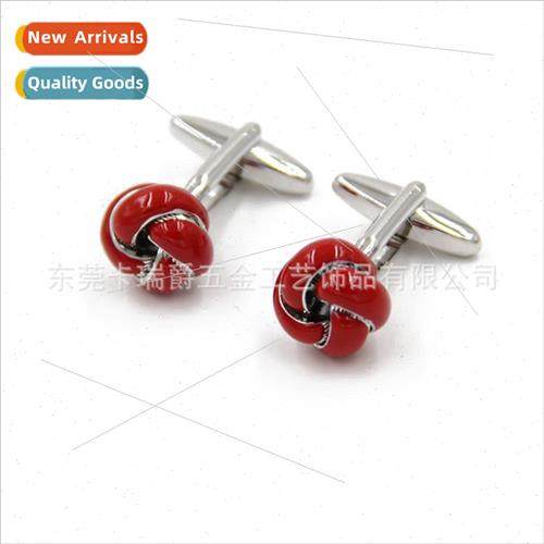 Assorted lacquered color twisted cufflinks French cufflinks