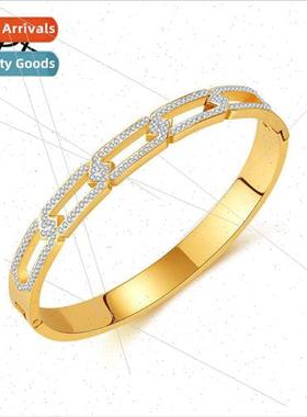 Europe fashion tanium steel bracelet Hundreds openwork stain