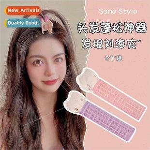 air hair artifact fixed bangs clip fluffy root Korean New