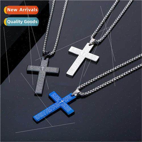 Jewelry Titanium Steel Necklace适用Boys Stainless Steel Cros