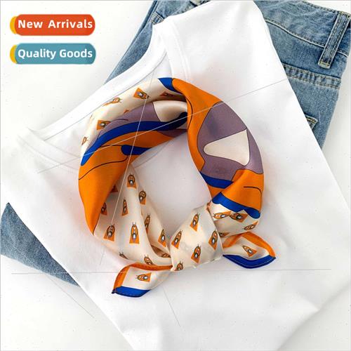 New silk small square scarf female fashion Yangqi retro stee