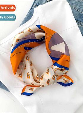 New silk small square scarf female fashion Yangqi retro stee