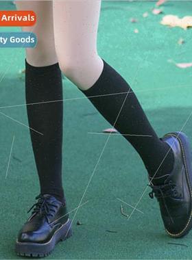JK unim socks JK thin black calf socks mid-calf long knee-le