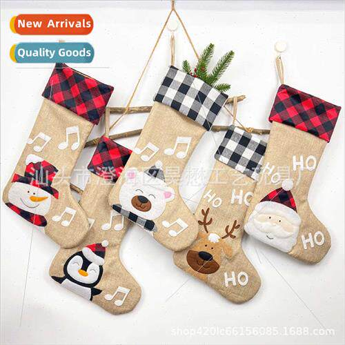 2021 new christmas hanging christmas stocking gift bag chris