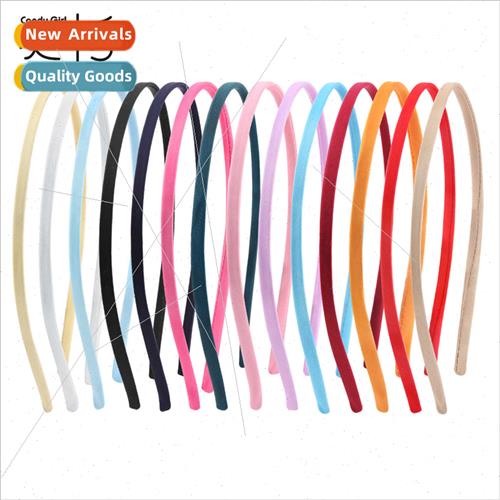mple 0.5cm twisted rod fine hair bands hair grotto satin iro
