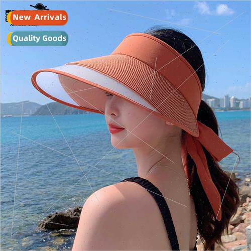 8105 new summer hat sunshade female sun hat hollow top cycli