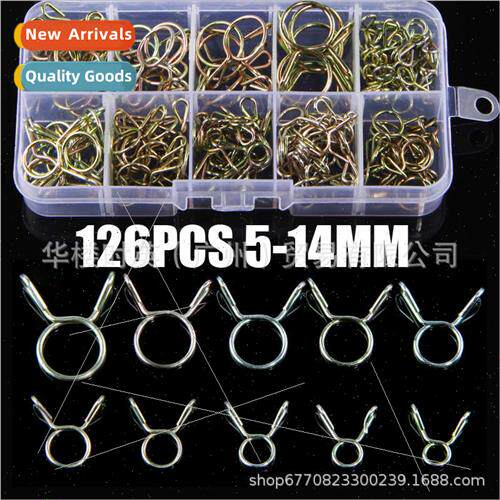 126PCS boxed single wire galvanized pipe clamp ring gas wate