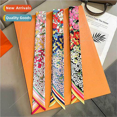 Spring summer versatile show temperament printing silk scarf