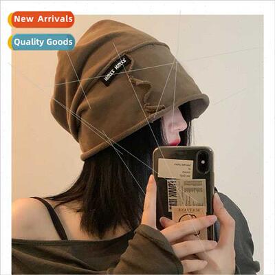 Washed rolled edge letters stacked cap men women niche perso