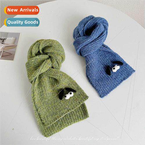 Winter children plush scarf cartoon cute long puppy decorate