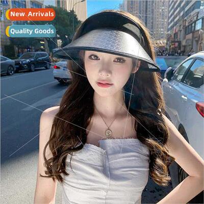 2023 new colourful plastic hollow cap beach seaside sunscree
