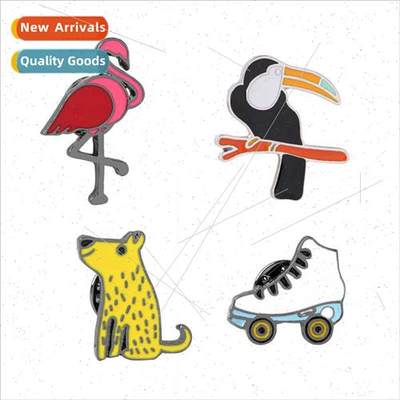 Clothes Hat Decoration Animal Corsage Woodpecker Alloy Drip