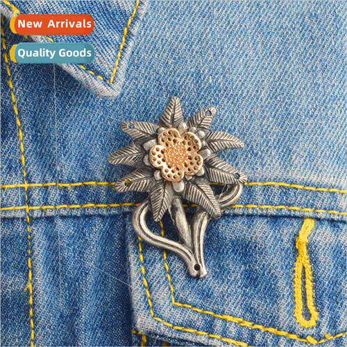 2018 Summer New Nostalgic Vintage Alloy Flower Shape Brooch