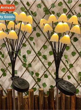 Solar Mushroom ghts Christmas Outdoor Yard Decoration Firewo