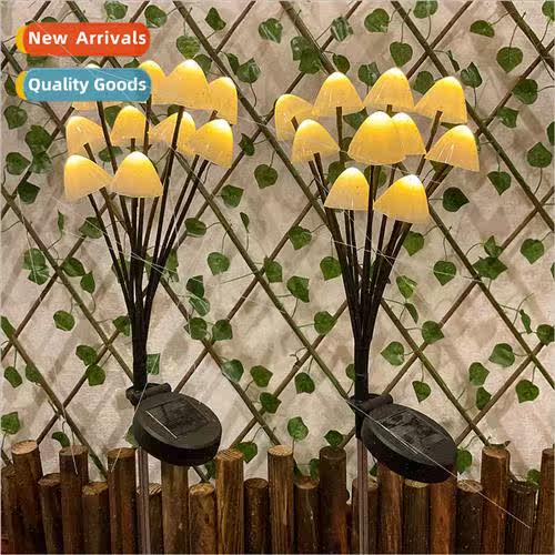 Solar Mushroom ghts Christmas Outdoor Yard Decoration Firewo