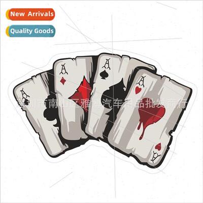 D-826 new color A playing card graphics car reflective car s