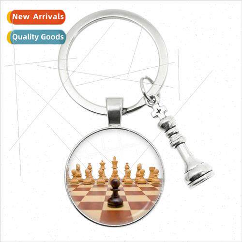 Queen Rook Horse Elephant Soldier Chess Pendant Keychain Tim