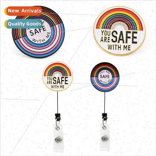 Retractable easy pull buckle ABS bag pendant anti-lost penda