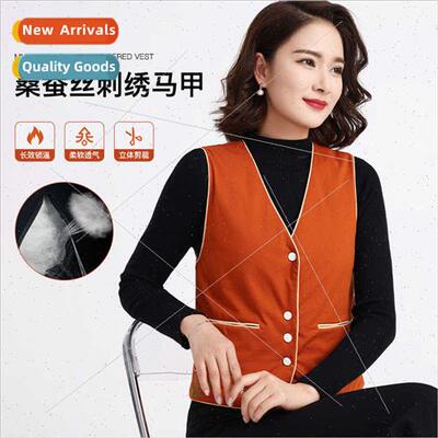 lk filling warm cotton vest fall winter mothers V-neck sleev