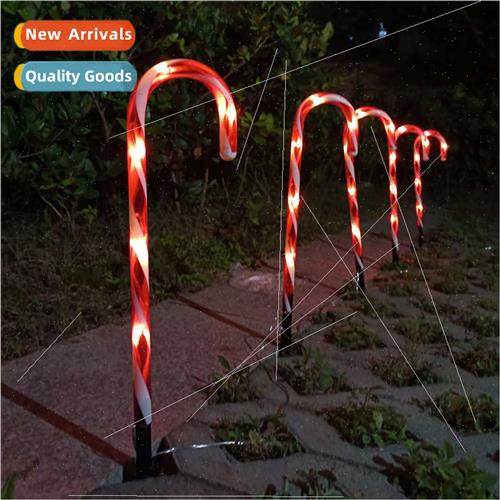 Solar ground plug walking stick lights string one tow five m