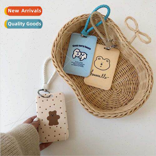 al ins homemade cute girl heart bear cream color system card