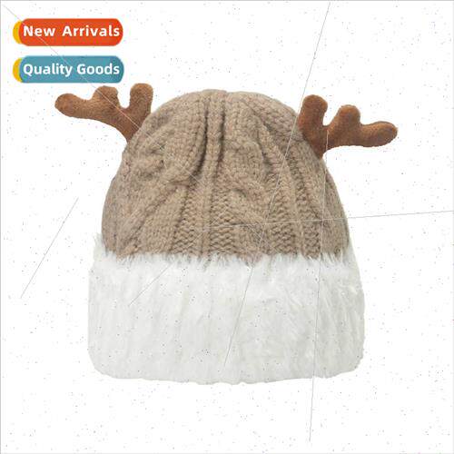Christmas hat 2023 autumn winter new knted cap cute super cu