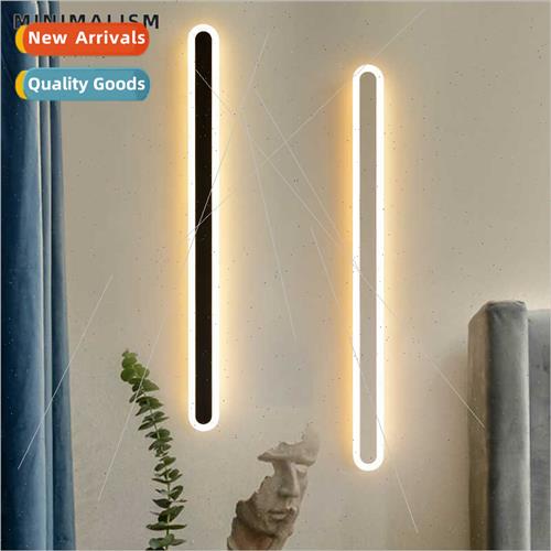 mple modern LED line wall lamp bedroom bedside open corridor