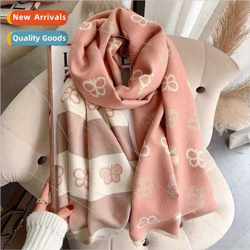 Autumn winter faux cashmere scarf female winter Korean  swee