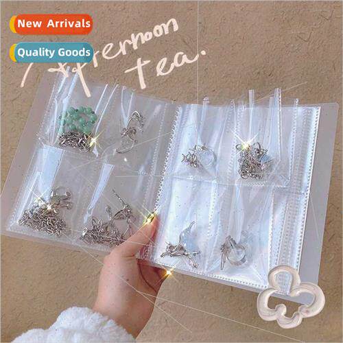 PVC jewelry organizer book ring earrings antioxidant storage