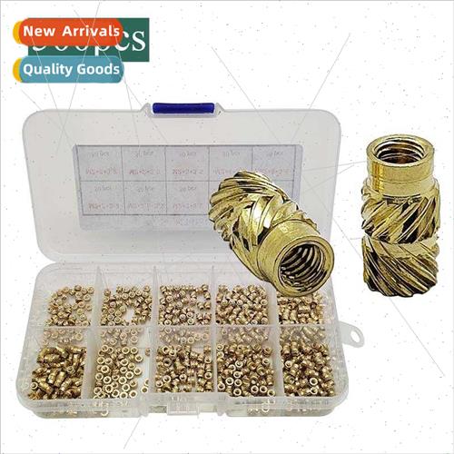 500pcs boxed M2 earth eight hot melt copper nuts double twil
