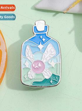 Cartoon insect series brooch cute catch insects transparent