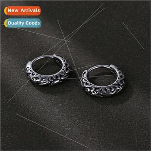 retro Tanium earrings punk stainless old steel