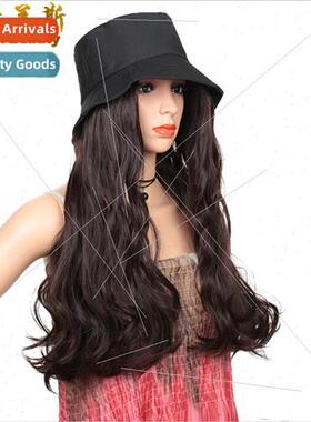 One-piece fisherman cap wig female high temperature silk lon