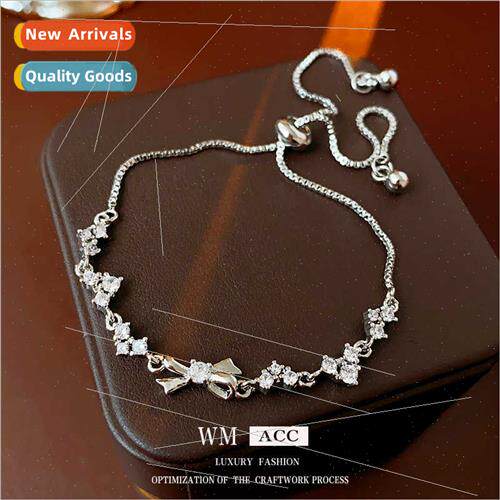 Diamonds zircon love bow splicing bracelet niche hundreds st