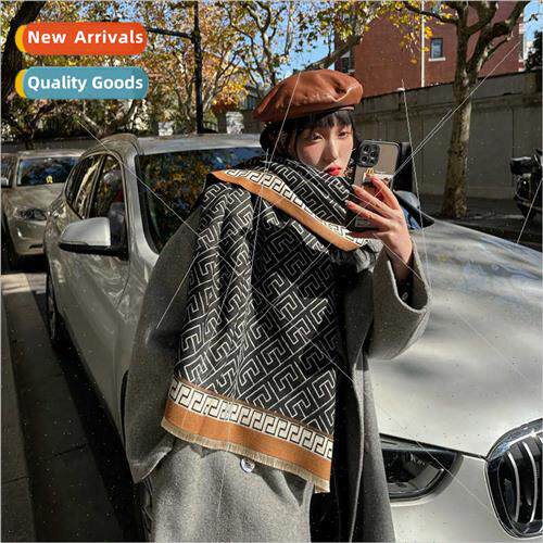 400g Korean  simple casual wind fall winter warm scarf doubl