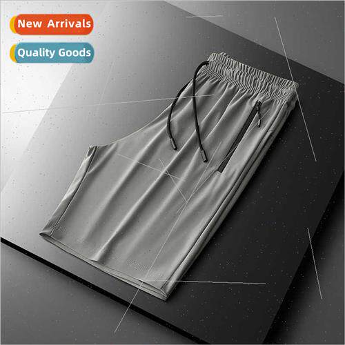 Sports shorts men running summer ice silk thin quick-drying
