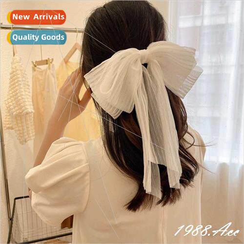 Korean jewelry retro ins girls large  bow ageing hair clip t