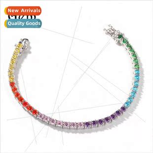 Europe Copper Zirconia Bracelet Colorful Hop Hip mple Set