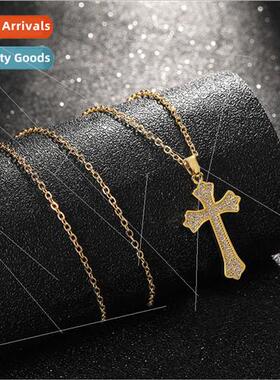 Vintage Cross Copper Necklace xury Collar Chain Pendant Temu