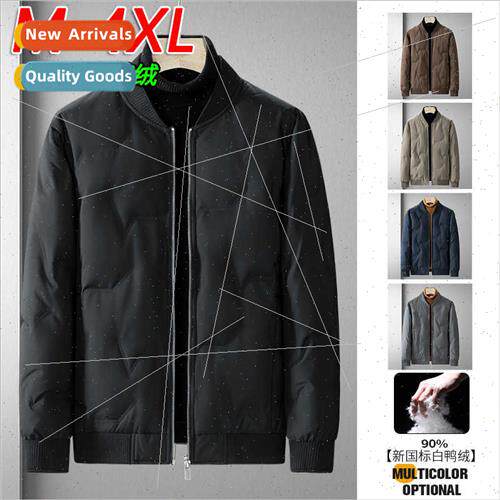 Medium-length hooded cotton jacket men thickened large size