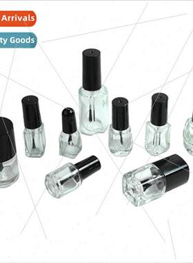 5/10/15ml Empty Nail Polish Glass Bottle Clear Portable UV