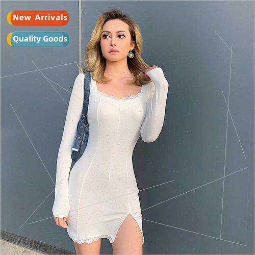 2022 spring summer new lace lace open k sexy dress tight pac