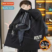 men jacket winter hooded jackets Padded parka thickened