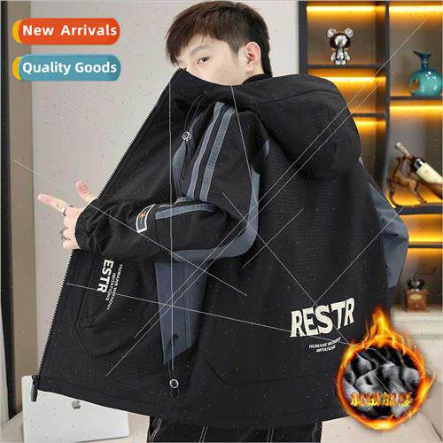 Padded thickened jacket men winter hooded parka men jackets