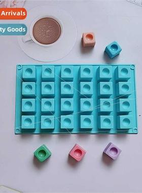 24 connected dots square 195 chocolate ice grid silicone mol