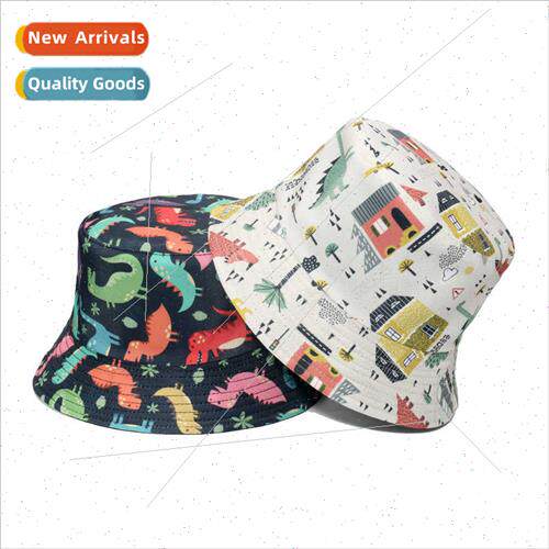 new cute dinosaur animal building printing fisherman hat men