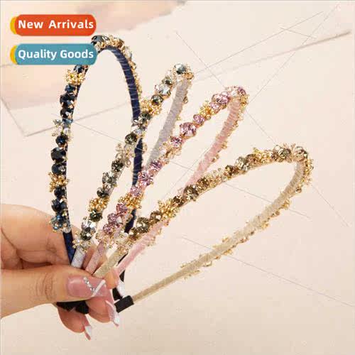 Hair bands Korean fashion crystal rhinestone headband French