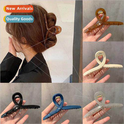 Korea candy color big grab clip ponytail hair clip headdress